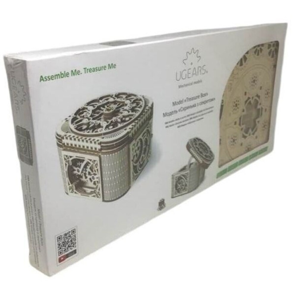 Ugears Model Treasure Jewelry Box Trinket Assemble Wood Kit DIY Mechanical NEW